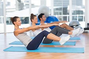 Active recovery mat pilates class