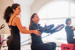 chevy chase va pilates class instructor with older woman